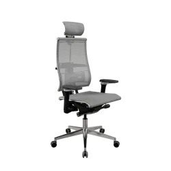 Кресло Y 4DF B2-5D - YM93 /Kc00/Nc00/D15P/H13mM-3D(M26.B32.G25.W03), Св.серый-Белый