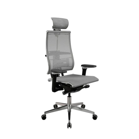 Кресло Y 4DF B2-5D - YM93 /Kc00/Nc00/D15P/H13mM-3D(M26.B32.G25.W03), Св.серый-Белый