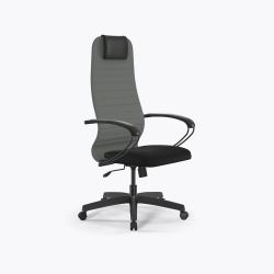 Кресло SU-B-10/подл.130/осн.001, Тем.серый-Черный