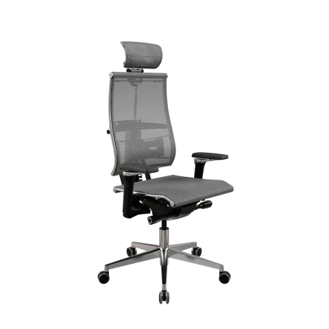 Кресло Y 4DF B2-5D - YM93 /Kc00/Nc00/D15P/H13mM-3D(M26.B32.G25.W03), Серый-Тем.Серый