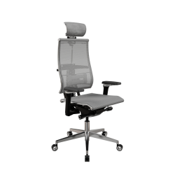 Кресло Y 4DF B2-5D - YM93 /Kc00/Nc00/D15P/H13mM-3D(M26.B32.G25.W04), Св.серый-Белый