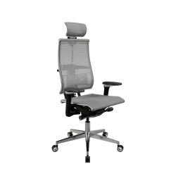 Кресло Y 4DF B2-5D - YM93 /Kc00/Nc00/D15P/H13mM-3D(M26.B32.G25.W04), Св.серый-Белый
