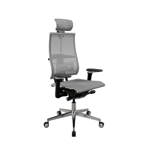 Кресло Y 4DF B2-5D - YM93 /Kc00/Nc00/D15P/H13mM-3D(M26.B32.G25.W04), Св.серый-Белый