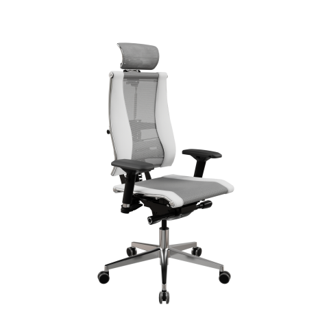 Кресло Y 4DF B2-14D - YM93+Infinity /Kc09/Nc09/D04P/H13mM-3D(M26.B32.G25.W03), Св.серый-Белый