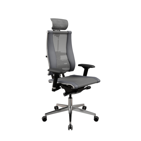 Кресло Y 4DF B2-14D - YM93+Infinity /Kc09/Nc09/D04P/H13mM-3D(M26.B32.G25.W03), Серый-Тем.Серый