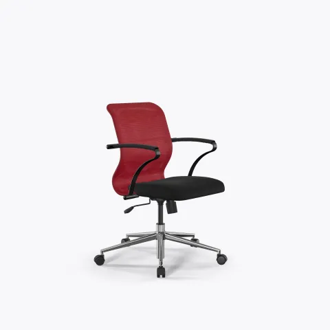 Кресло Sit 8 M4-8K - X2+UMF(X1) /Uh00/Wh00/K15bL(M09.B23.G18.W01), Красный-Черный