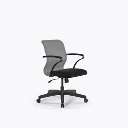 Кресло Sit 8 M4-8K - X2+UMF(X1) /Uh00/Wh00/K15bUMF(M09.B02.G15.W01), Серый-Черный