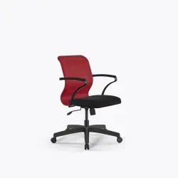 Кресло Sit 8 M4-8K - X2+UMF(X1) /Uh00/Wh00/K15bUMF(M09.B02.G15.W01), Красный-Черный