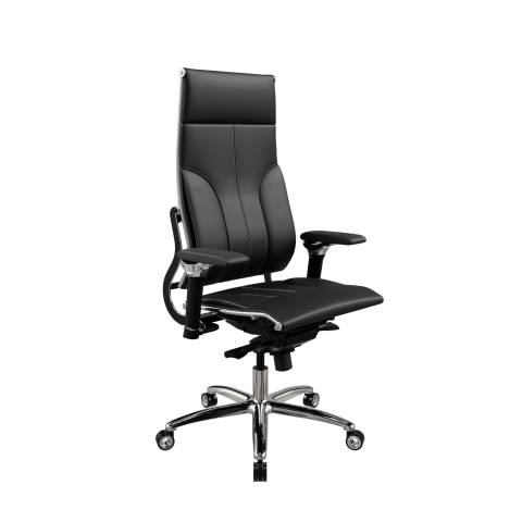 Кресло Move L1-10D - Infinity /Kc06/Nc06/D06P(M06.B34.G04.W04), Черный (бежевая строчка)