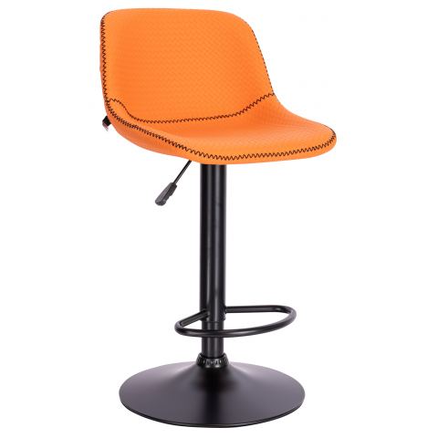 Стул барный Everprof Smile Black Экокожа Оранжевый