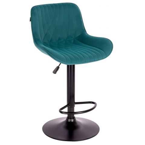 Стул барный Everprof Grace Black Ткань Темно-зеленый