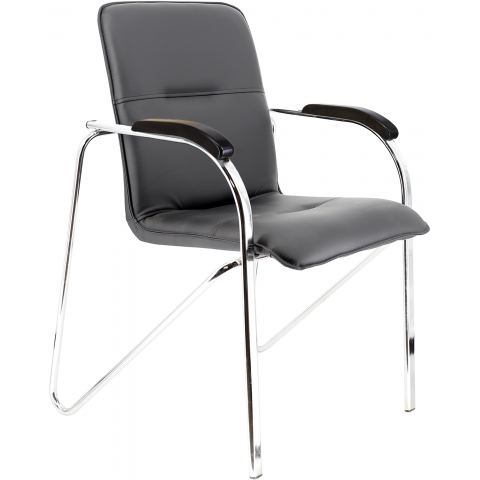 Кресло Everprof Samba Wood CF Экокожа Черный