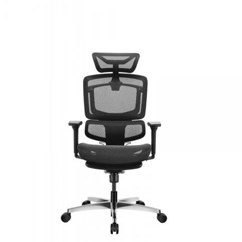 Премиум эргономичное кресло GTC Open M с поддержкой для ног, черный