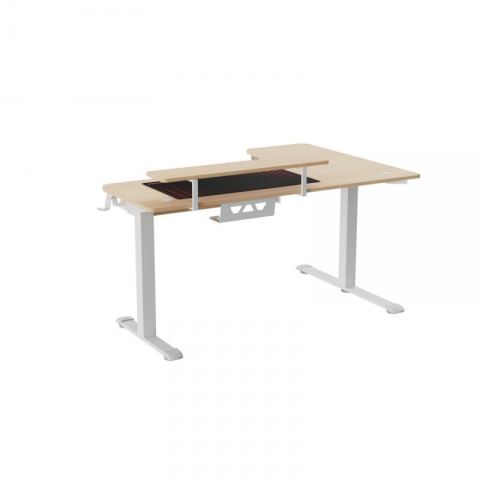 Стол письменный (для компьютера) угловой с электрической регулировкой по высоте EUREKA ERK-EHD-L60R-MW (правый), клён