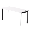 Стол прямой на металлокаркасе Everprof EVO 1580х670x755 мм опоры 45 гр Белый/Черный