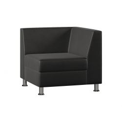 Модуль Everprof Monro с подлокотником одноместный левый Экокожа Pegaso Черный