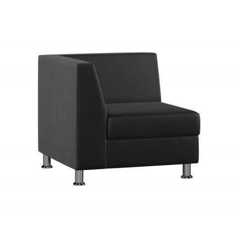 Модуль Everprof Monro с подлокотником одноместный правый Экокожа Pegaso Черный