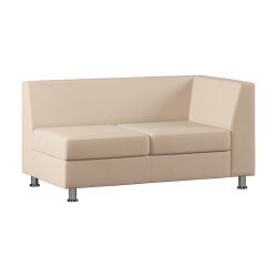 Модуль Everprof Monro с подлокотником двухместный левый Экокожа Pegaso Бежевый