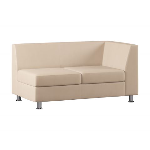 Модуль Everprof Monro с подлокотником двухместный левый Экокожа Pegaso Бежевый