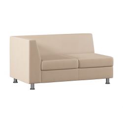 Модуль Everprof Monro с подлокотником двухместный правый Экокожа Pegaso Бежевый