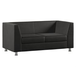 Диван Everprof Monro двухместный Экокожа Pegaso Черный
