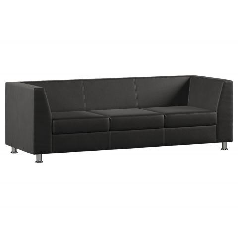 Диван Everprof Monro трехместный Экокожа Pegaso Черный