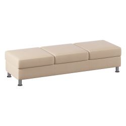 Пуф Everprof Monro трехместный Экокожа Pegaso Бежевый