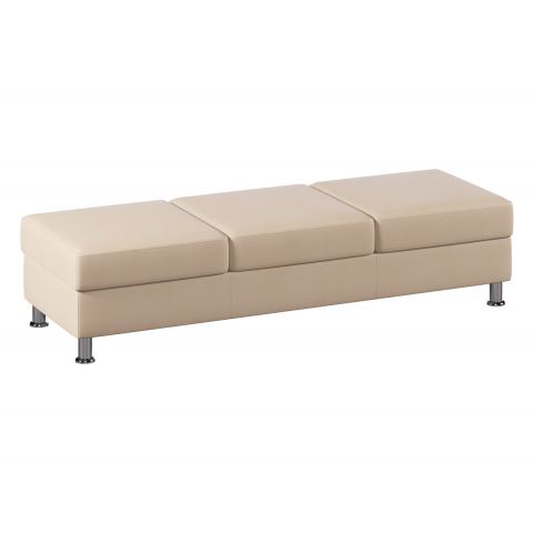 Пуф Everprof Monro трехместный Экокожа Pegaso Бежевый