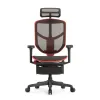 Кресло Falto Enjoy Ultra Gaming U9 Ottoman с подножкой (red-black mixed каркас/сетка black mesh)
