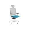 Кресло Falto Trium Tri 11WALM/GY-BL (каркас белый, спинка серая, сидение синее)