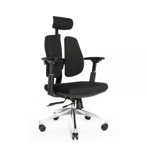 Ортопедическое компьютерное кресло Falto Orto Alpha AM-02A (черный каркас/обивка ткань black)