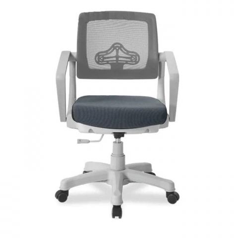 Универсальное кресло FALTO ROBO С250 (поворот спинки, слайдер, сетка, ткань, каркас белый, серый)