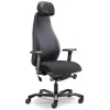 Кресло Dispatcher–Lux Long 1901-8H D.GREY SV-280-3001 (черный каркас/серая ткань/ал. крестовина)