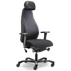 Кресло Dispatcher–Lux Long 1901-8H D.GREY SV-280-3001 (черный каркас/серая ткань/ал. крестовина)
