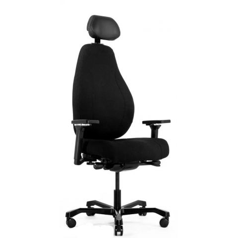 Кресло Dispatcher–Lux Long 1901-8H Fighter black 60999 (черный каркас/черн ткань/ал. крестовина)