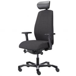 Кресло Jobri 1618-19H Medley black 60999 (черный каркас/т.серая ткань)