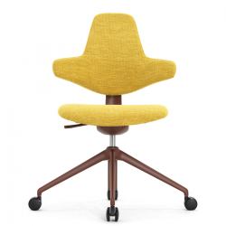 Стул Falto Sokoa-Activ (каркас бордо/обивка mozart жёлтая)