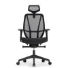 Кресло Falto Hop Eco HT-702A (чёрный каркас, обивка сетка чёрная, подголовник)