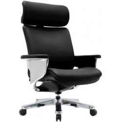 Кресло реклайнер Falto Nuvem Luxory Boss натуральная кожа LE2095 Black Roll