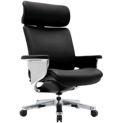 Кресло реклайнер Falto Nuvem Luxory Boss натуральная кожа LE2095 Black Roll