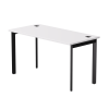 Стол прямой на металлокаркасе Everprof EVO 1380х670x755 мм опоры 45 гр Белый/Черный