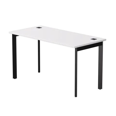 Стол прямой на металлокаркасе Everprof EVO 1380х670x755 мм опоры 45 гр Белый/Черный
