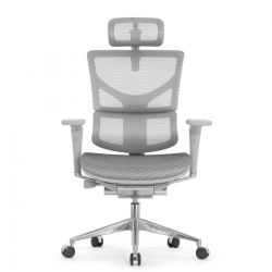 Кресло Falto Sail 2 (динамичный поясничный упор, подлокотникии 6D(360), сетка, каркас серый, белый)
