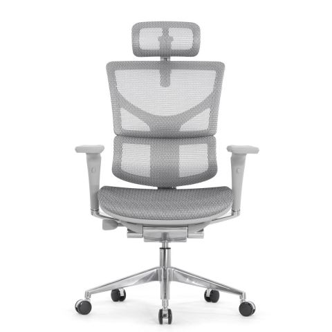Кресло Falto Sail 2 (динамичный поясничный упор, подлокотникии 6D(360), сетка, каркас серый, белый)