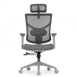 Кресло FALTO STAR OFFICE ERGO 3 (3D поясничный упор,3D подлокотник 5D подголов, сетка, ткань, серый)