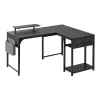 Стол письменный (для компьютера) угловой EUREKA ZX-L150B-B-RU с шириной 150 см, Black