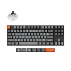Беспроводная механическая клавиатура QMK Keychron K8 Max, 87 клавиш, RGB подсветка, Hot-swap, алюм.рамка Keychron Brown Switch