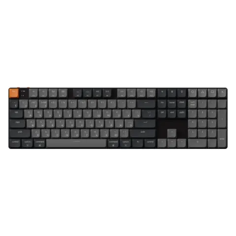 Беспроводная механическая ультратонкая клавиатура QMK Keychron K5 версия 2, 104 клавиши, While Led подсветка, Keychron Low Profile Red Switch