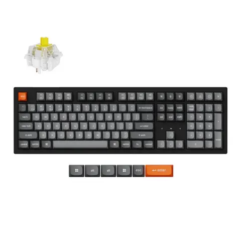 Беспроводная механическая клавиатура QMK Keychron K10 Max, 108 клавиш, RGB подсветка, Hot-swap, Keychron Banana Switch
