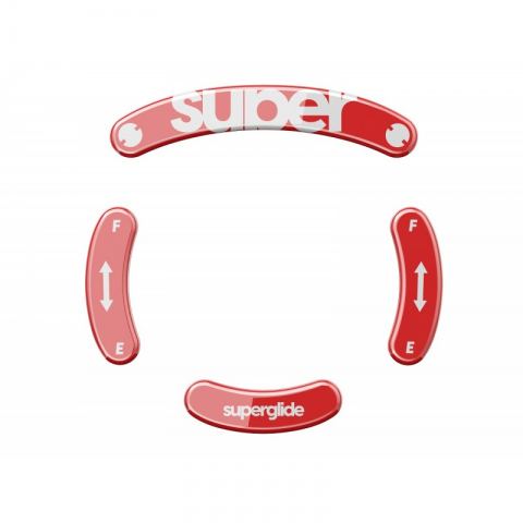 Стеклянные глайды (ножки) для мыши Pulsar Superglide для Logitech GPro Wireless [RED] - FE Limited Edition